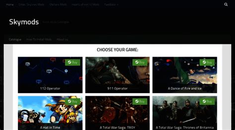 game mods catalogue.